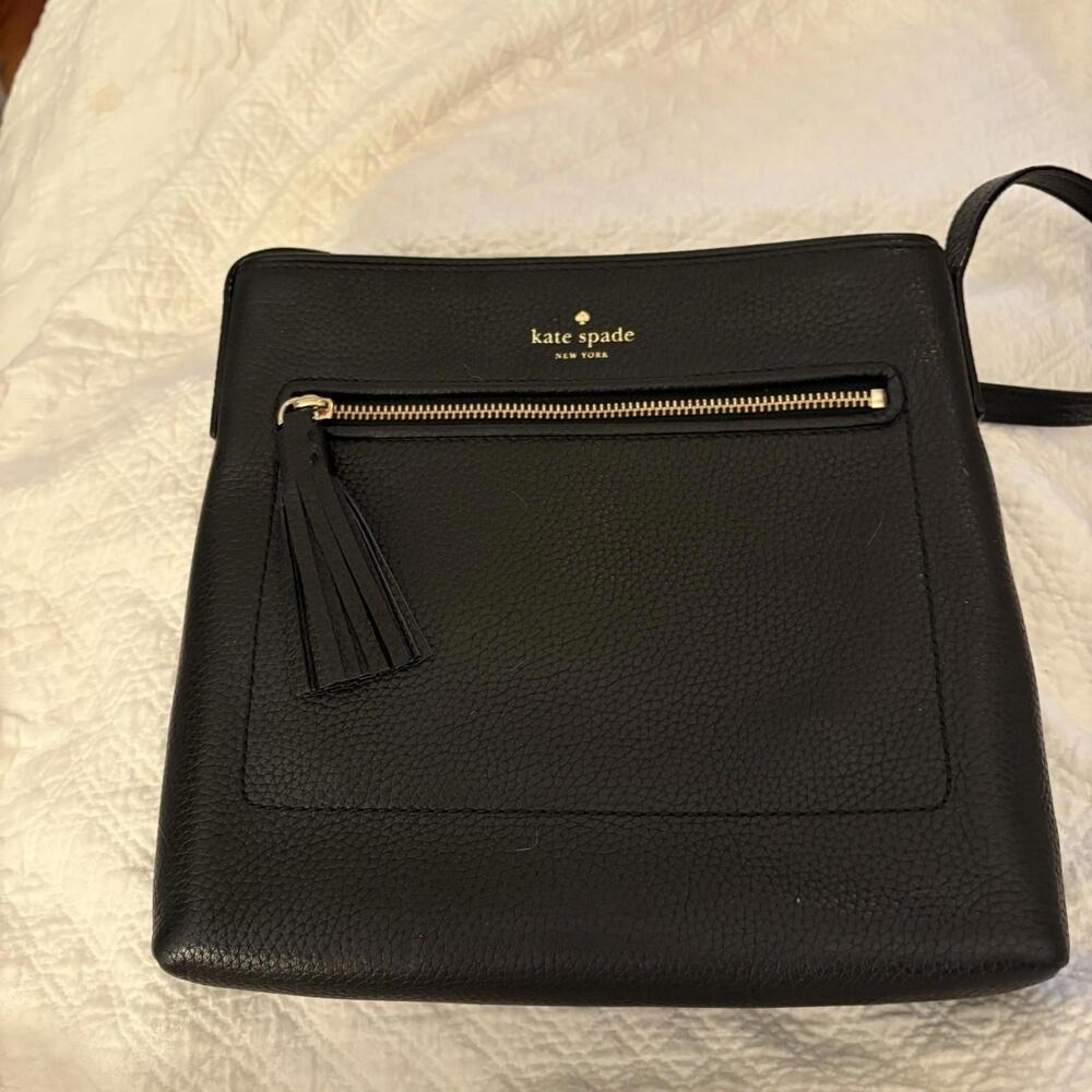 Kate Spade Chester Street Dessi Black Pebbled Leather Crossbody Purse